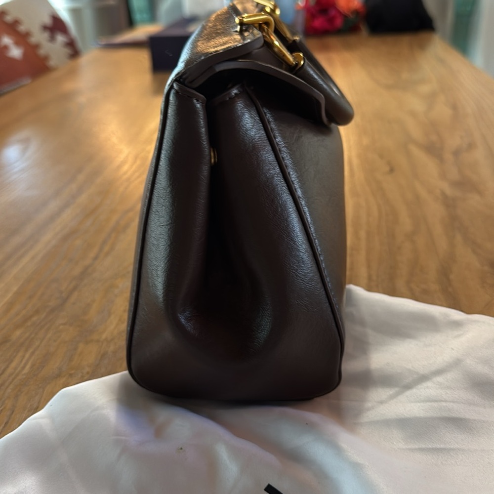 JW PEI Dark Brown Satchel with Gold Hardware - Picture 5 of 7